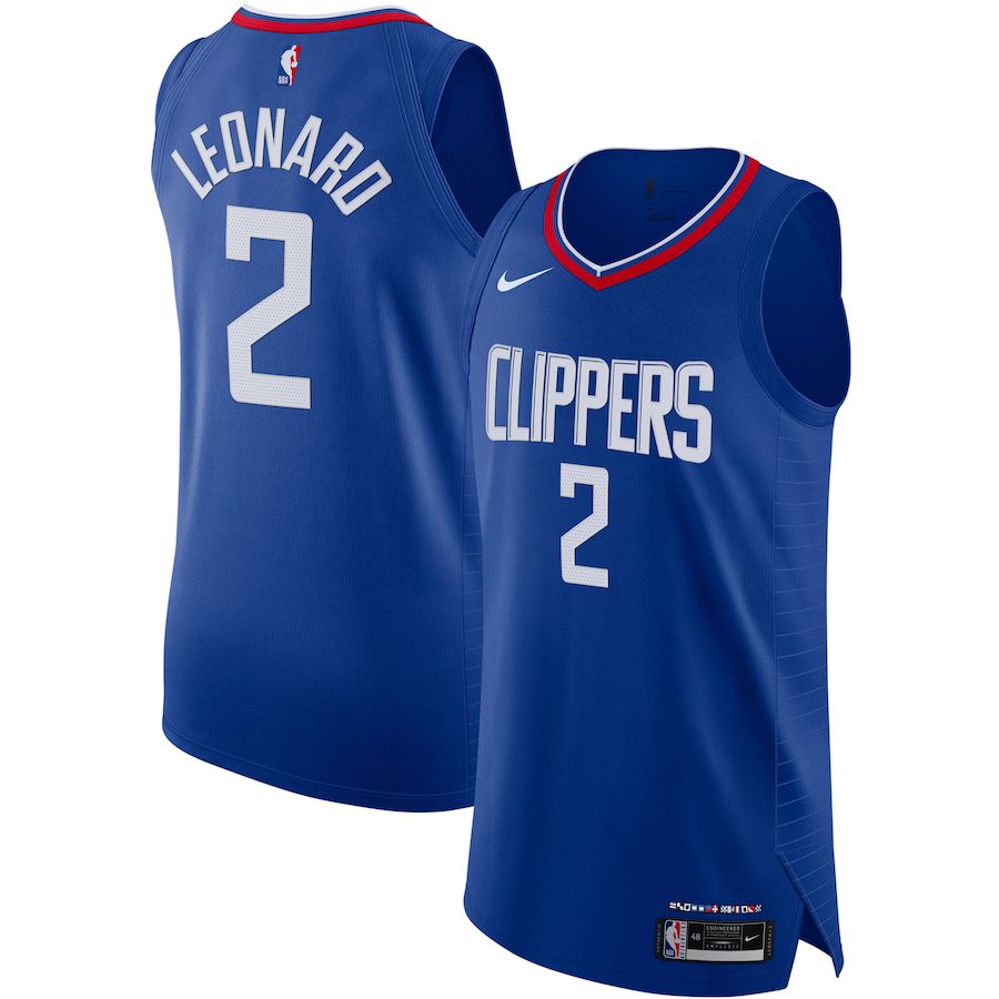 Men Los Angeles Clippers #2 Kawhi Leonard Nike Royal Authentic NBA Jersey